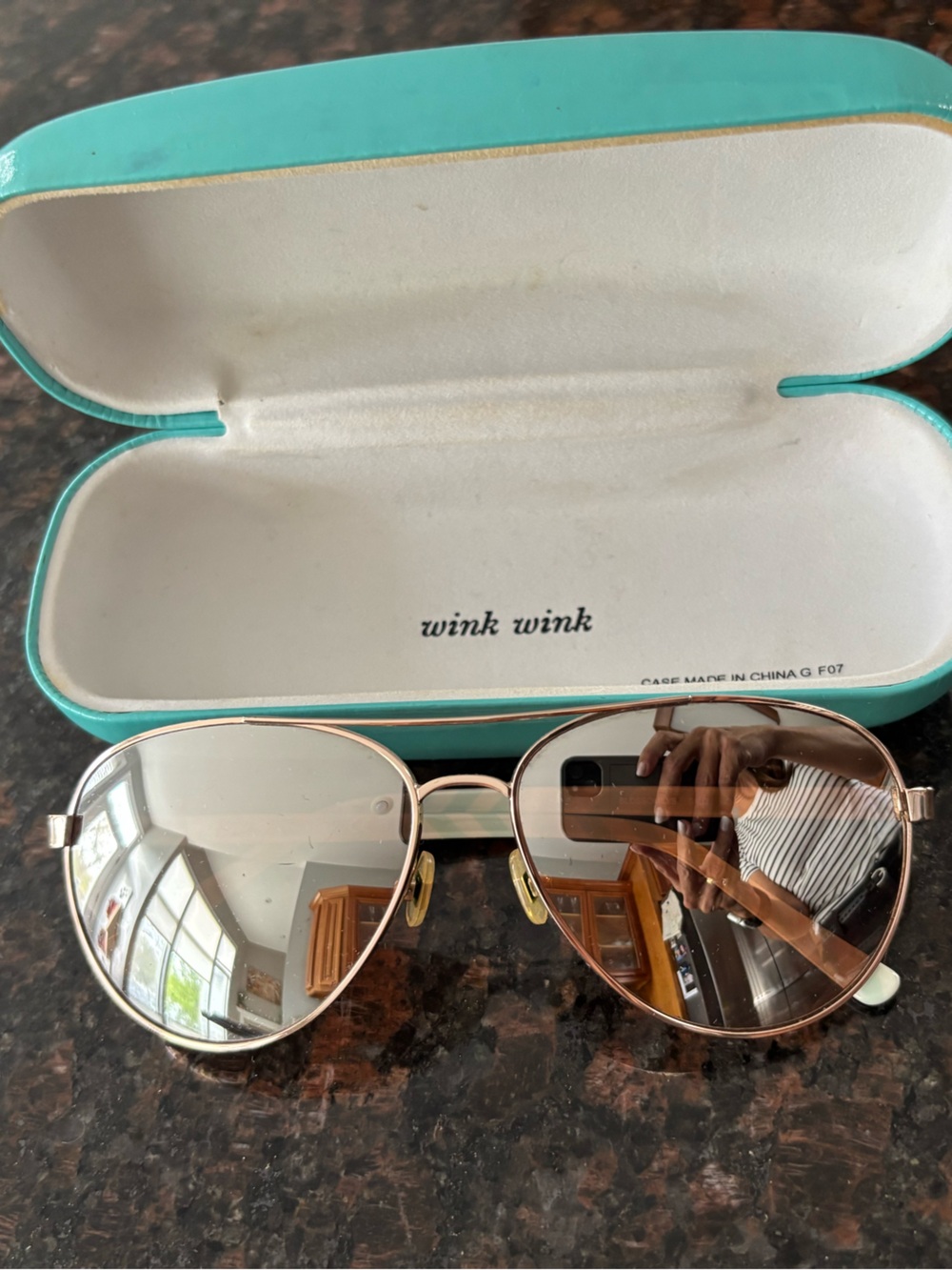 kate spade Rose Gold Aviator Sunglasses